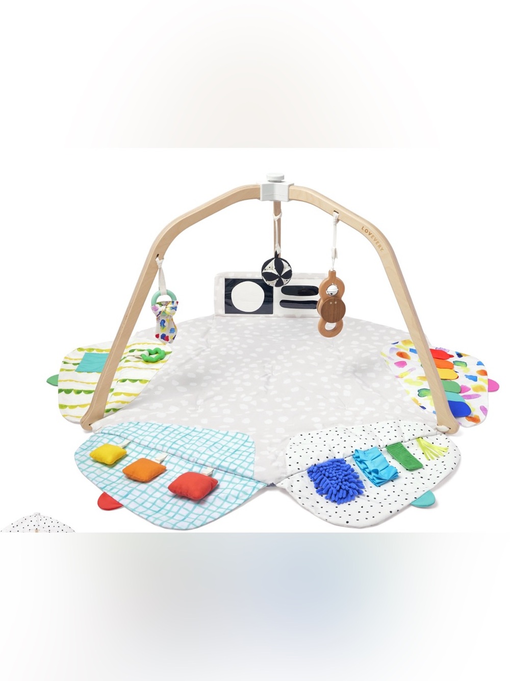 LOVEVERY Wooden Arch Activity Play Gym NO SILICONE RING